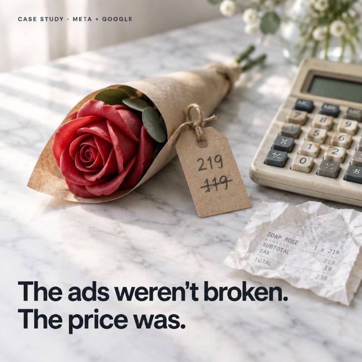 MyDeko case study cover: The ads weren't broken. The price was.