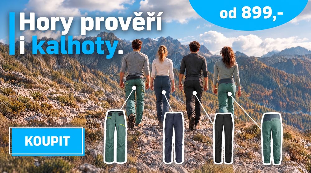 Naše kreativa na trekové kalhoty, na šířku