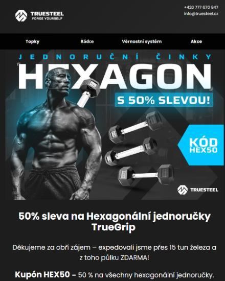 TrueSteel – Hexagon email
