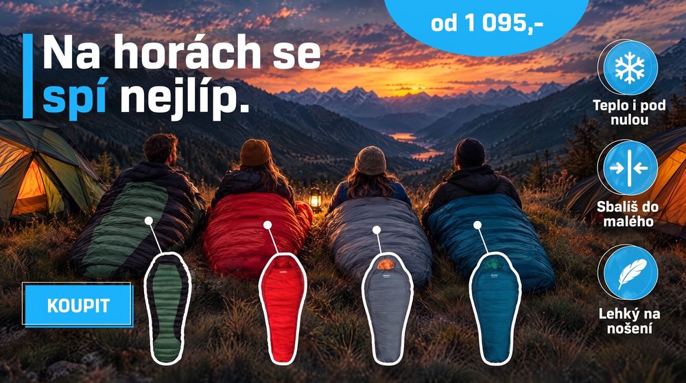 Naše kreativa: „Na horách se spí nejlíp“ — spacáky od 1 095 Kč