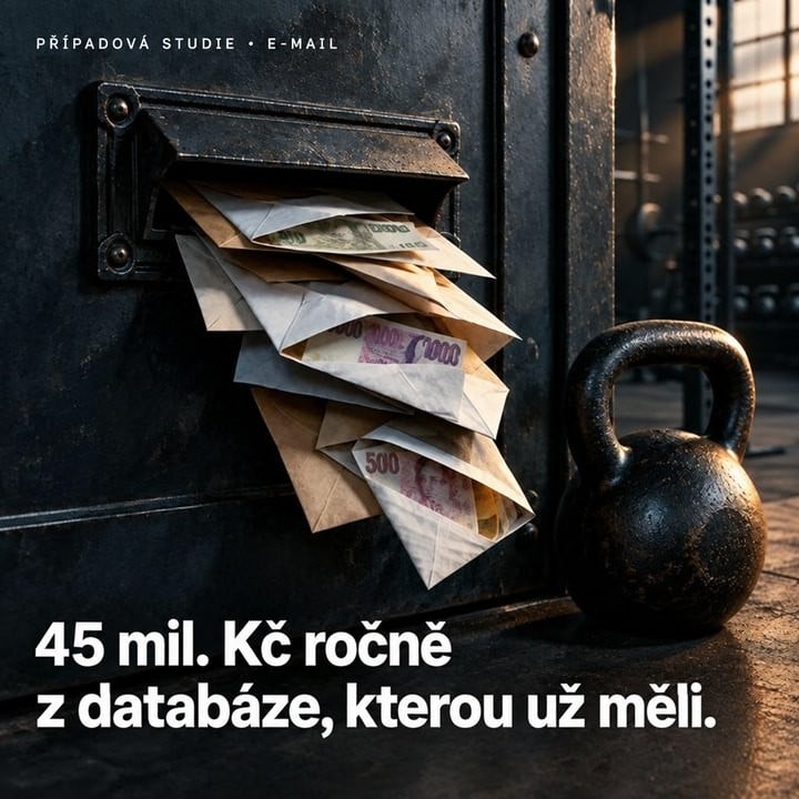 Obálka e-mailové případové studie TrueSteel: 45M CZK a year from a list they already had.