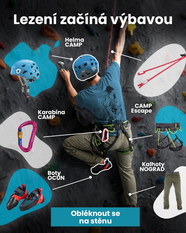 Naše kreativa: lezecké vybavení, na výšku